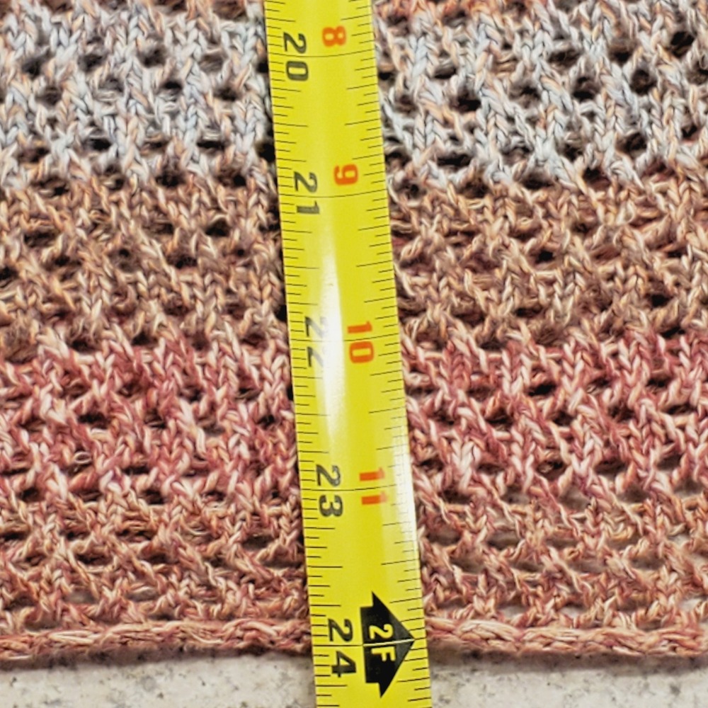 J. Jill Womens Open Weave Ombre Crochet Cardigan Size XL Lightweight Cotton Knit - Picture 7 of 9